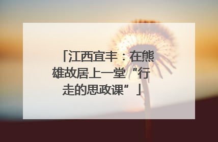 江西宜丰：在熊雄故居上一堂“行走的思政课”