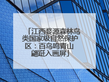 江西婺源森林鸟类国家级自然保护区：百鸟鸣青山 翩跹入画屏