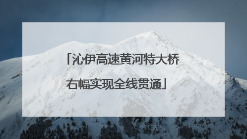 沁伊高速黄河特大桥右幅实现全线贯通