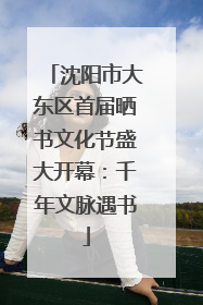 沈阳市大东区首届晒书文化节盛大开幕：千年文脉遇书