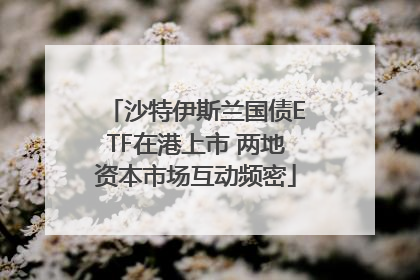 沙特伊斯兰国债ETF在港上市 两地资本市场互动频密