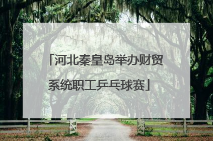 河北秦皇岛举办财贸系统职工乒乓球赛