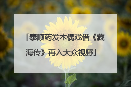 泰顺药发木偶戏借《藏海传》再入大众视野