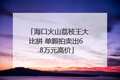 海口火山荔枝王大比拼 单颗拍卖出6.8万元高价