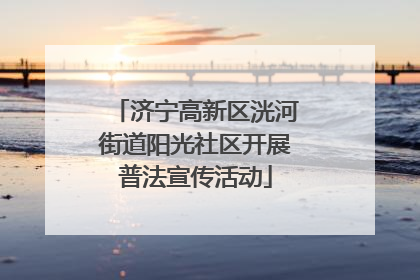 济宁高新区洸河街道阳光社区开展普法宣传活动