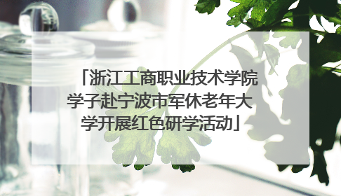 浙江工商职业技术学院学子赴宁波市军休老年大学开展红色研学活动