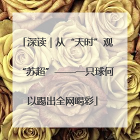 深读｜从“天时”观“苏超”——一只球何以踢出全网喝彩
