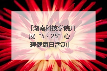 湖南科技学院开展“5・25”心理健康日活动