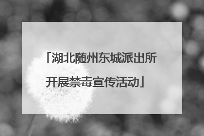 湖北随州东城派出所开展禁毒宣传活动