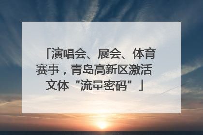 演唱会、展会、体育赛事，青岛高新区激活文体“流量密码”