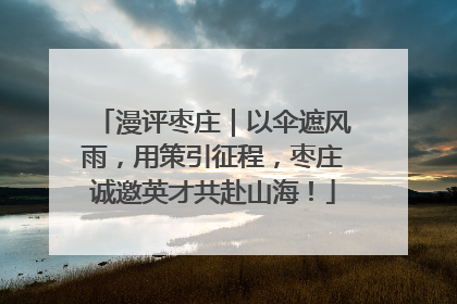 漫评枣庄｜以伞遮风雨，用策引征程，枣庄诚邀英才共赴山海！
