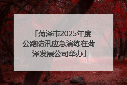 菏泽市2025年度公路防汛应急演练在菏泽发展公司举办
