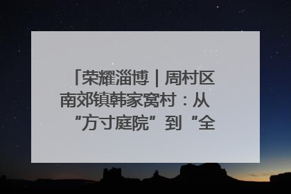 荣耀淄博｜周村区南郊镇韩家窝村：从“方寸庭院”到“全域文明”，乡村振兴的“美学革命”