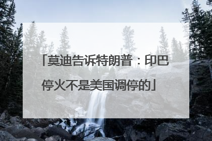 莫迪告诉特朗普：印巴停火不是美国调停的