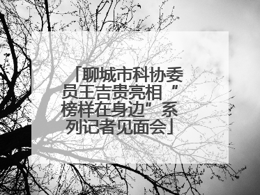 聊城市科协委员王吉贵亮相“榜样在身边”系列记者见面会