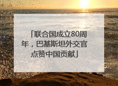联合国成立80周年，巴基斯坦外交官点赞中国贡献