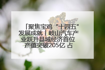 聚焦宝鸡“十四五”发展成就丨岐山汽车产业跃升县域经济首位 产值突破205亿 占规上工业75%