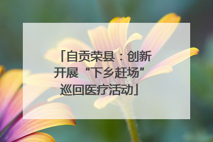自贡荣县：创新开展“下乡赶场”巡回医疗活动