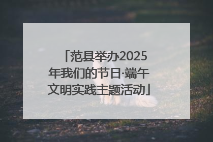 范县举办2025年我们的节日·端午文明实践主题活动