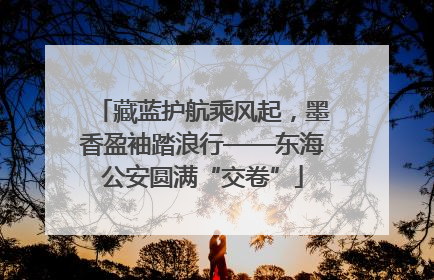 藏蓝护航乘风起，墨香盈袖踏浪行——东海公安圆满“交卷”