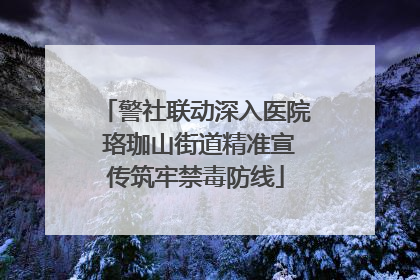 警社联动深入医院 珞珈山街道精准宣传筑牢禁毒防线