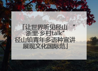 让世界听见径山 “浙里·乡村talk”径山镇青年多语种宣讲展现文化国际范