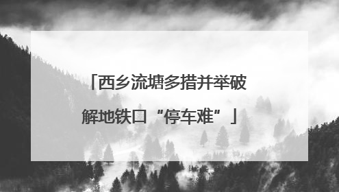 西乡流塘多措并举破解地铁口“停车难”