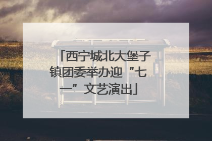 西宁城北大堡子镇团委举办迎“七一”文艺演出