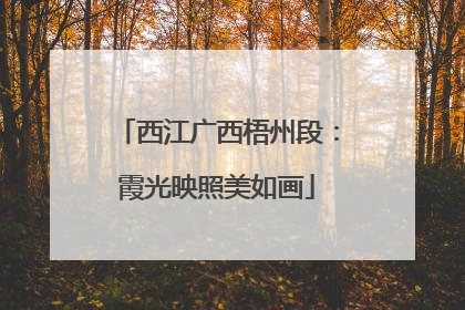 西江广西梧州段：霞光映照美如画