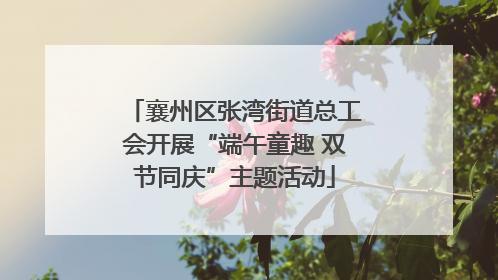 襄州区张湾街道总工会开展“端午童趣 双节同庆”主题活动