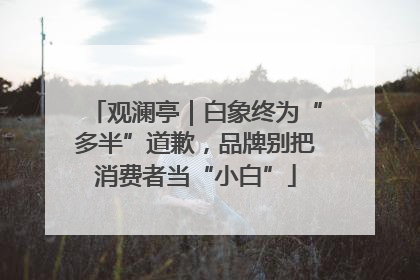 观澜亭｜白象终为“多半”道歉，品牌别把消费者当“小白”