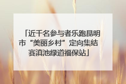 近千名参与者乐跑昆明市“美丽乡村”定向集结赛滇池绿道福保站