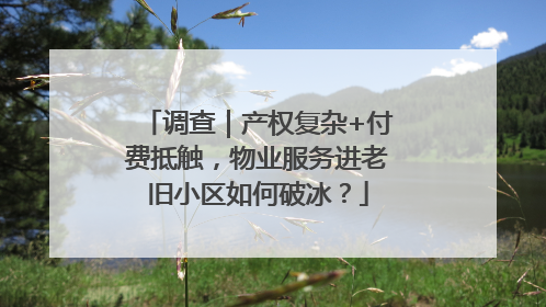 调查｜产权复杂+付费抵触，物业服务进老旧小区如何破冰？