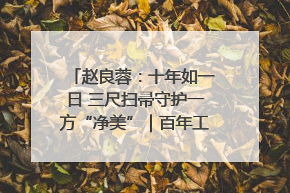 赵良蓉：十年如一日 三尺扫帚守护一方“净美”｜百年工运·劳模说