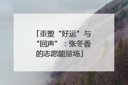 重塑“好运”与“回声”：张冬香的志愿能量场