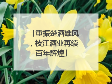 重振楚酒雄风，枝江酒业再续百年辉煌