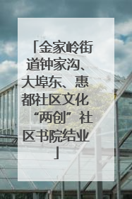 金家岭街道钟家沟、大埠东、惠都社区文化“两创”社区书院结业