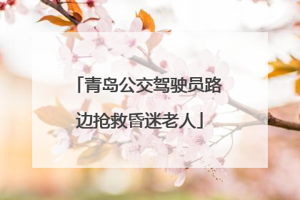 青岛公交驾驶员路边抢救昏迷老人