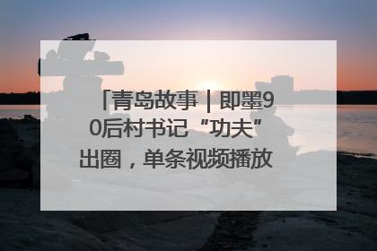 青岛故事｜即墨90后村书记“功夫”出圈，单条视频播放量过600万