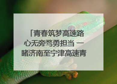 青春筑梦高速路 心无旁骛勇担当 一睹济南至宁津高速青年的young子