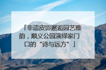 非遗皮影邂逅园艺雅韵，顺义公园演绎家门口的“诗与远方”