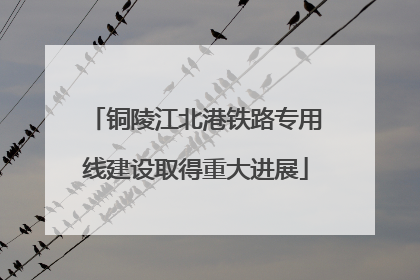 铜陵江北港铁路专用线建设取得重大进展