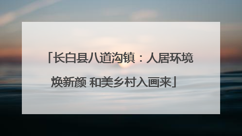 长白县八道沟镇：人居环境焕新颜 和美乡村入画来