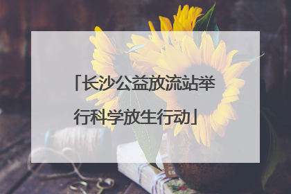 长沙公益放流站举行科学放生行动