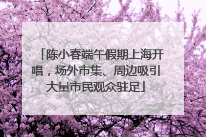 陈小春端午假期上海开唱，场外市集、周边吸引大量市民观众驻足