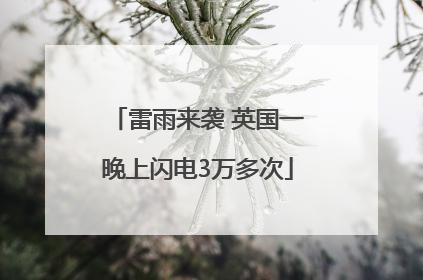 雷雨来袭 英国一晚上闪电3万多次