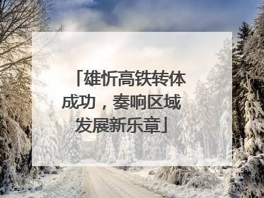 雄忻高铁转体成功，奏响区域发展新乐章