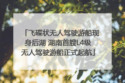 飞碟状无人驾驶游船现身后湖 湖南首艘L4级无人驾驶游船正式起航