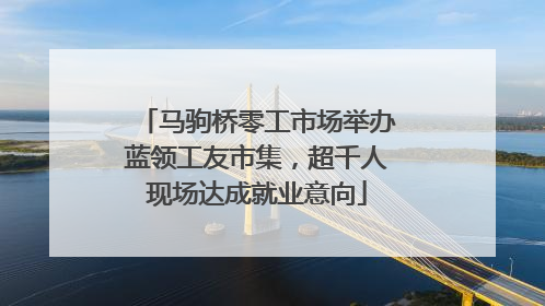 马驹桥零工市场举办蓝领工友市集，超千人现场达成就业意向