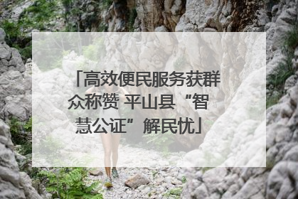 高效便民服务获群众称赞 平山县“智慧公证”解民忧
